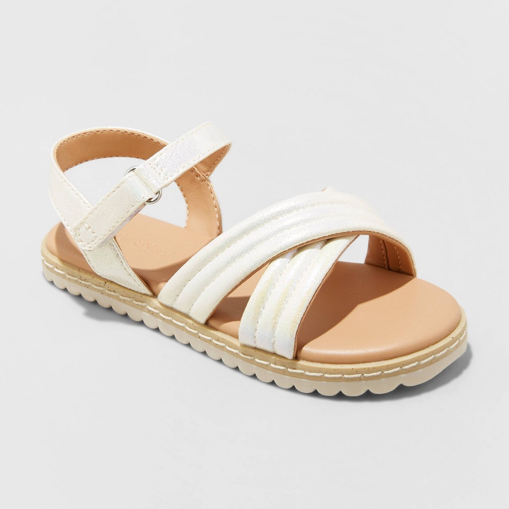 Toddler Girls' Chloe Ankle Strap Sandals - Cat & Jack White 11