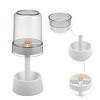 Unique Bargains Toothbrush Holder Stand with Cover with 3 Slots PP for Bathroom Pink 8.66''x2.99'' 1Pc - 3 of 4