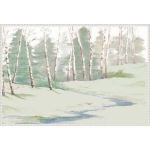 Amanti Art 41"x28" Winter Wood Landscape by Patricia Pinto Framed Canvas Wall Art - 1 of 4