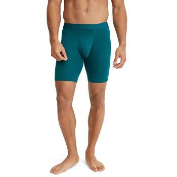 Jockey Men's Underwear Chafe Proof Pouch Microfiber 8.5 Long Leg Boxer B,  Deep Lagoon, S at  Men's Clothing store