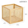 mDesign Natural Cane Kitchen Organizer Storage Bin with Handles - 4 of 4