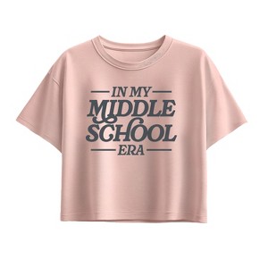 Girls' - Instant Message - In My Middle School Era Short Sleeve Boxy Graphic T-Shirt - 1 of 4