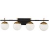 George Kovacs Lighting Alluria 4 - Light Vanity in  Weathered Black W/Autumn Gold - 2 of 3