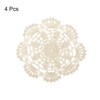 Unique Bargains Cotton Woven Floral Pattern Lace Vintage Fabric Coasters 5" 4 Pcs - 3 of 4