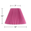 Springcrest 7" Top x 15" Bottom x 10" High x 10 3/4" Slant Lamp Shade Replacement Medium Plum Red Empire Velvet Arc Pleated Spider Harp Finial - 4 of 4