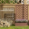 AZL1 Life Concept Planter Raised Garden Bed with Trellis Wood Plastic Composite Self Draining Freestanding for Patio, Brown, 55.3"*31.9"*3.3" - 4 of 4