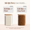 2 Pack 3.6 Qt Glass Food Storage Containers with Lids, Square Glass Jars for Flour, Sugar, Cereal, Rice, Pasta - 3 of 4