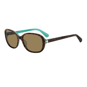 Kate Spade KS Izabella/G/S FZL_SP Womens Oval Polarized Sunglasses Havana Teal 55mm - 1 of 3