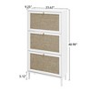 Vatros Rattan 3 Door Shoe Rack Freestanding Modern Shoe Storage Cabinet - 4 of 4