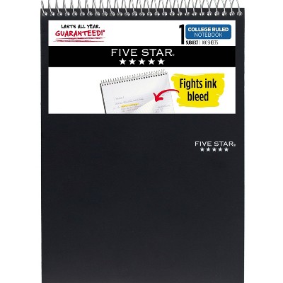 Photo 1 of 12- Five Star 8.5x11 1 Subject Graph Ruled Spiral Notebook Blue