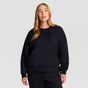 Champion Women's Crewneck Fleece Sweatshirt - Black 2X : Target