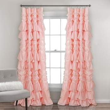Home Boutique Kemmy Window Curtain Panel - Peachy Pink  - 52 inch wide X 84 inch long