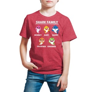 Boys' - Baby Shark - Types Of Sharks Short Sleeve Graphic T-Shirt - 1 of 4