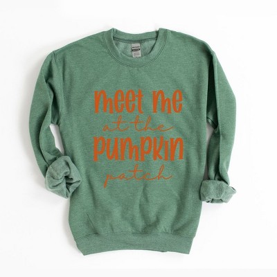 Simply Sage Market Women's Graphic Sweatshirt Meet Me At The Pumpkin Patch Script