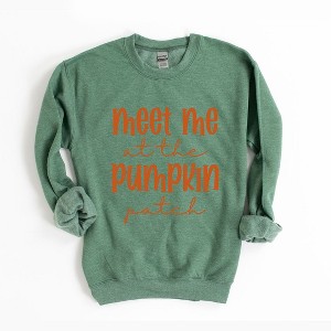 Simply Sage Market Women's Graphic Sweatshirt Meet Me At The Pumpkin Patch Script - 1 of 4