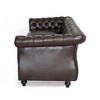 Contemporary Dark Brown 3-Seater Sofa - 3 of 4