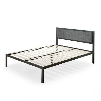 Zinus 14 inch platform metal bed frame with upholstered outlet headboard