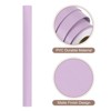 Unique Bargains Wallpaper, Peel and Stick Wallpaper Contact Paper Solid Color Vinyl Self-Adhesive Wall Paper Decorative Purple 590" x 23.6" - 3 of 4