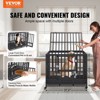 Munora 38" Heavy Duty Dog Crate - Indestructible 3-Door Kennel with Lockable Wheels for Medium/Large Dogs, 37.4"L x 25.6"W x 31.9"H - 2 of 4