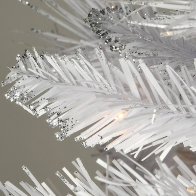 6ft White Pine Pre-Lit Artificial Christmas Tree with Clear Lights