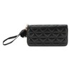 Unique Bargains Triangle Grid Wristband Plush Pom Double Zips Coin Purse Wallet 1 Pc - 4 of 4