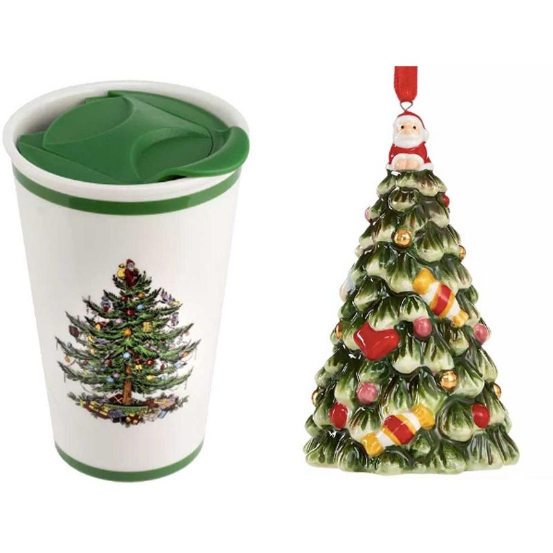 Spode Christmas Tree Travel Mug With Lid, 2 of 4