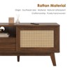 FURNIinspire TV Stands And Consoles Media Entertainment Center With Drawer, Mid Century Modern TV Stand Console Cabinet, Light Walnut, 15.4"*59"*19.3" - 4 of 4