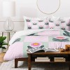 Deny Designs 3pc Full/Queen Angela Minca Chrysanthemum Grid Pattern Duvet and Sham Set - 3 of 4