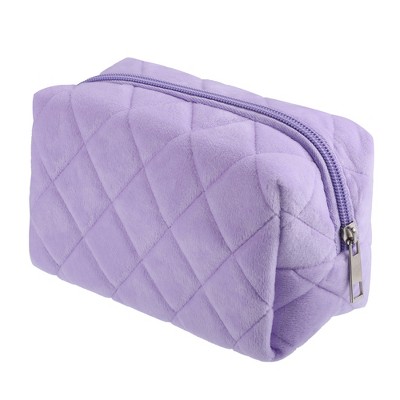 Unique Bargains Portable Travel Makeup Bag 6.3''x4.13''x3.94'' Purple ...