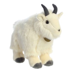 Aurora Medium Mountain Goat Miyoni Realistic Stuffed Animal White 10" - 1 of 4