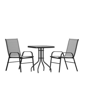 Costway 5 Pcs Patio Dining Furniture Set Armchairs Folding Table No ...
