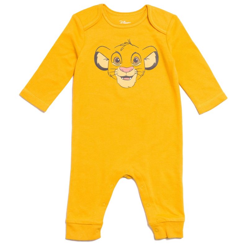 Disney Classics Winnie the Pooh Lion King Tigger Mickey Mouse Minnie Mouse Bambi Cosplay Snap Coverall and Hat Newborn to Infant, 3 of 8