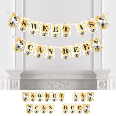  Bee Party Supplies Sweet as Can Bee Banner Honey Bee  Decorations and 12 Pcs Bee Hanging Swirls for Bee Birthday Party Gender  Reveal Party Decorations Baby Shower Kids Bee Day Birthday
