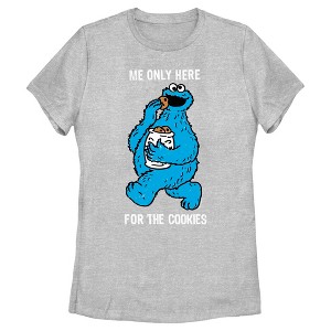 Women's Sesame Street Me Only Here for the Cookies T-Shirt - 1 of 4