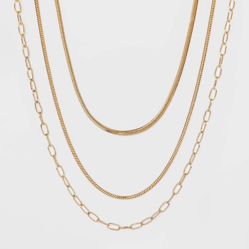 Snake Chain Necklace - A New Day™ Gold : Target