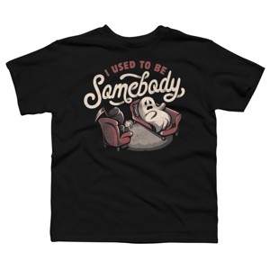 Boy's Design By Humans I Used to Be Somebody - Funny Halloween Spooky Ghost Gift By EduEly T-Shirt - 1 of 2
