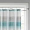 Seth Striped Print Shower Curtain Aqua/Gray - Madison Park: Polyester Microfiber, Buttonhole Top, OEKO-TEX Certified - 3 of 4