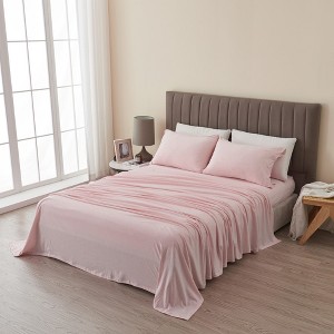 Ultra-Soft Cotton Heathered Melange Jersey Knit Sheet Set - Great Bay Home - 1 of 4