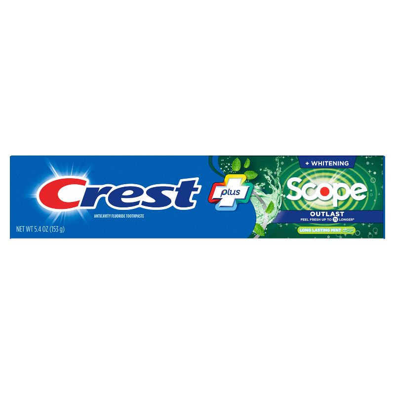 Crest + Scope Outlast Complete Whitening Toothpaste - 5.4oz, 3 of 12