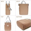 Wrapables Canvas Tote Bag for Women, Casual Cross Body Shoulder Handbag, Chocolate - 2 of 4