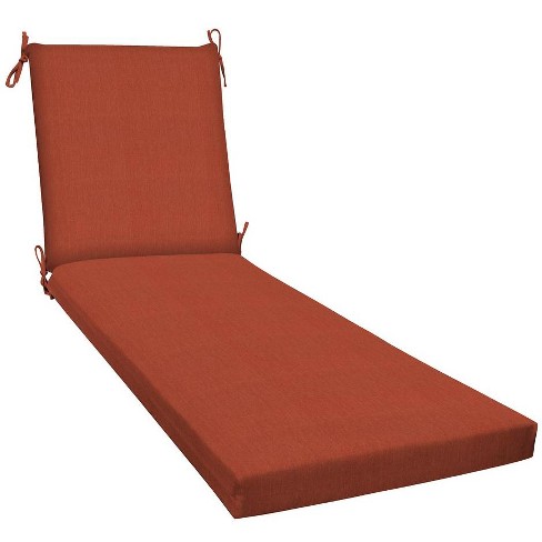 Honeycomb Outdoor Chaise Lounge Cushion - Textured Solid Terracotta - image 1 of 4