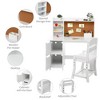 Kids Vanity Table with Wood Makeup Playset, Girls' Makeup Dressing Table with 3 Drawers - 3 of 4