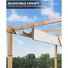 Outdoor Pergola Metal Gazebo with Retractable Canopy - 3 of 4