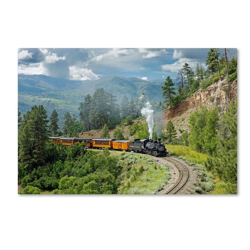 Trademark Fine Art -Mike Jones Photo 'The Train, From Bridge' Canvas Art, 2 of 4