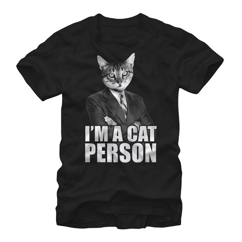 Men's Lost Gods Cat Person T-shirt - Black - Medium : Target