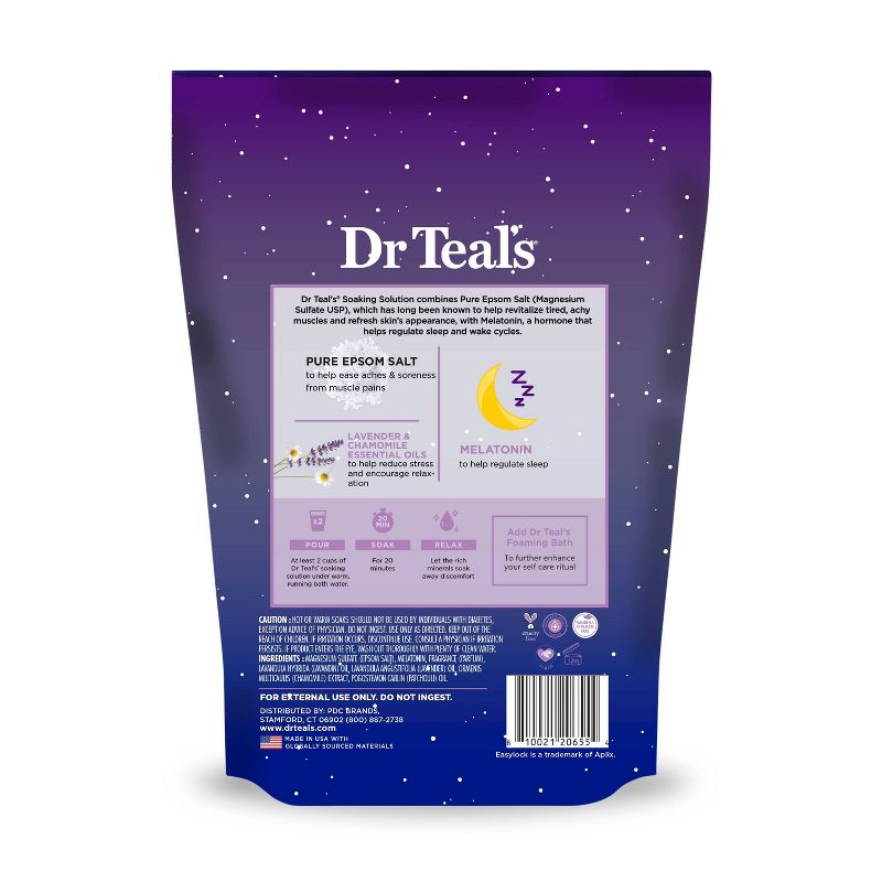Dr Teal's Melatonin Sleep Pure Epsom Bath Salt, 5 of 14
