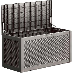 Acoinel Waterproof Deck Box for Outdoor Storage, Light Brown - 1 of 4