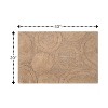Knightsbridge Orbit Bath Rug Cotton Non Skid Back, Natural - 2 of 4