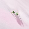Pure Collection by Ross-Simons 0.10 ct. t.w. Emerald 3-Stone Stud Earrings in 14kt Yellow Gold - 4 of 4