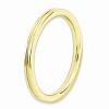 Black Bow Jewelry 2.25mm Stackable 14K Yellow Gold Plated Silver Grooved Band - 3 of 4